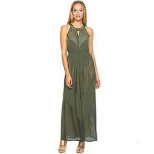 APT9 Olive Green Maxi Dress Medium Size